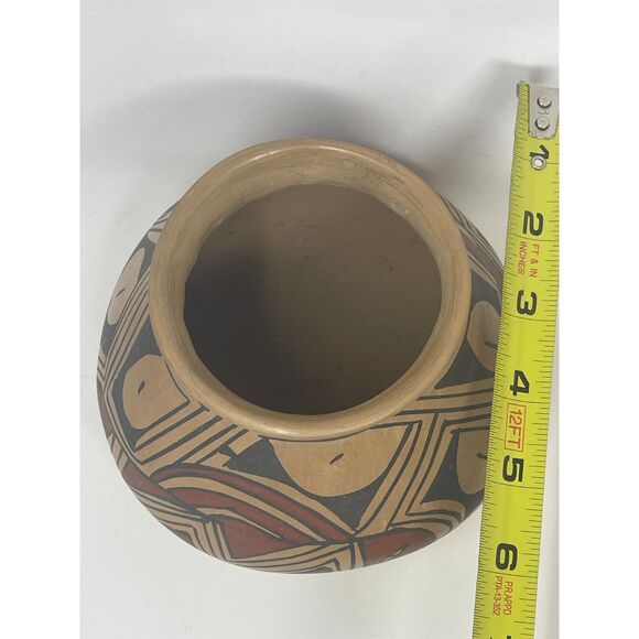 Signed Noli Silveira Brown Red Mexico Pottery Mata Ortiz Beautiful Vintage Vase - Picture 6 of 7